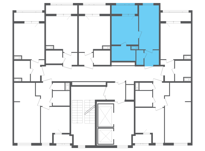 Квартира №112464 на этаже