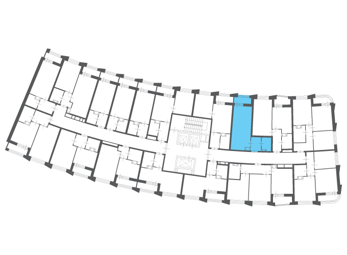Квартира №113665 на этаже