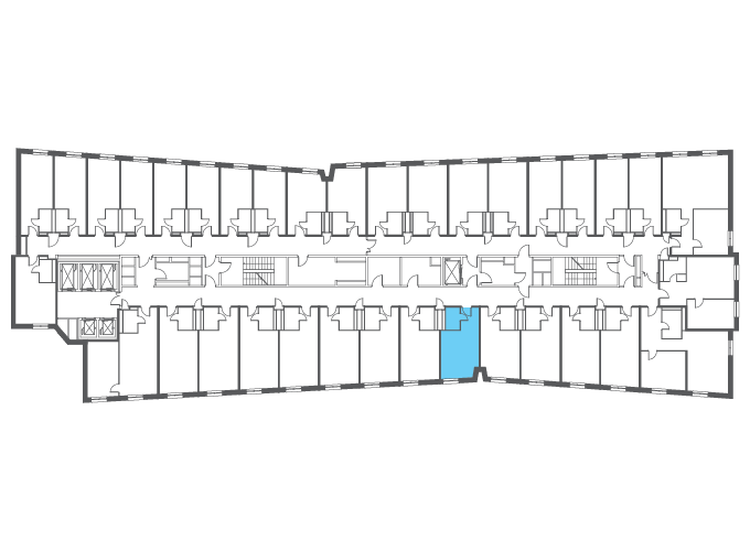 Квартира №115348 на этаже