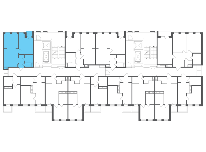 Квартира №117579 на этаже