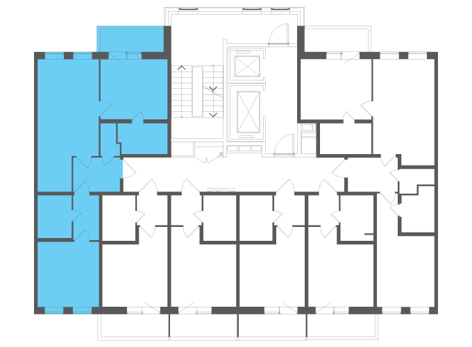 Квартира №116838 на этаже