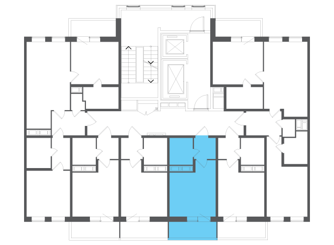 Квартира №116821 на этаже