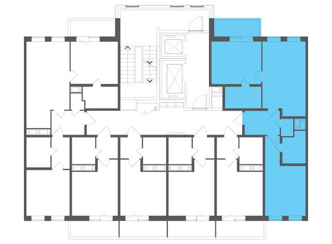 Квартира №116908 на этаже