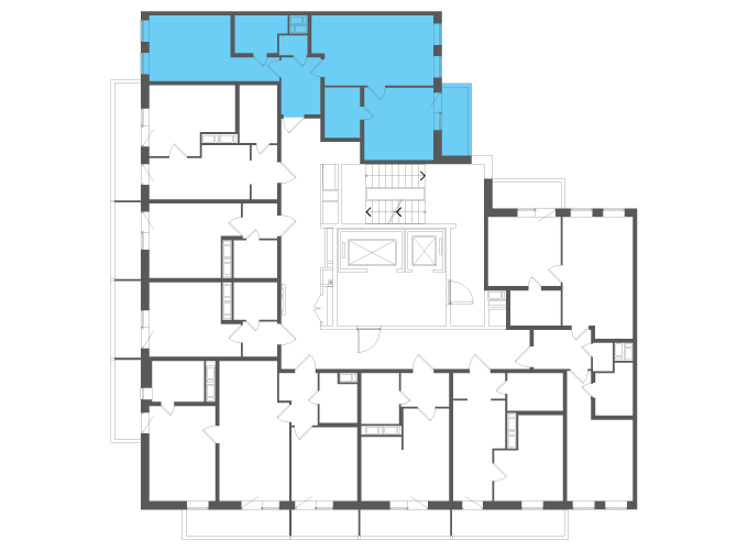Квартира №116918 на этаже