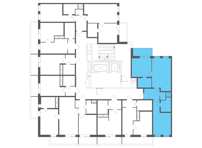 Квартира №116946 на этаже