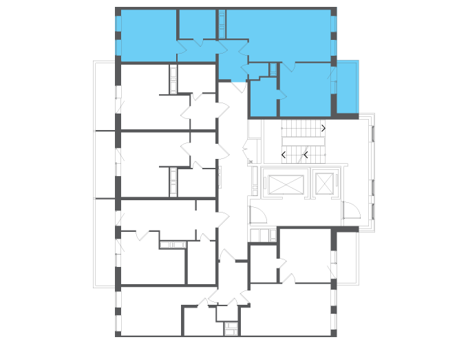 Квартира №117059 на этаже