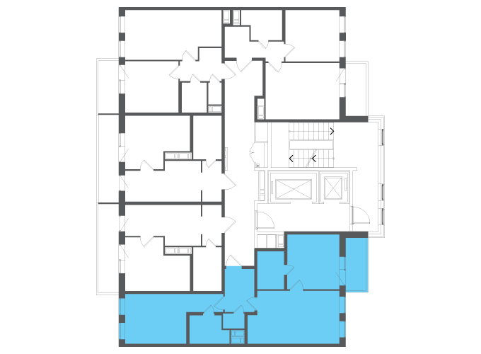Квартира №117119 на этаже