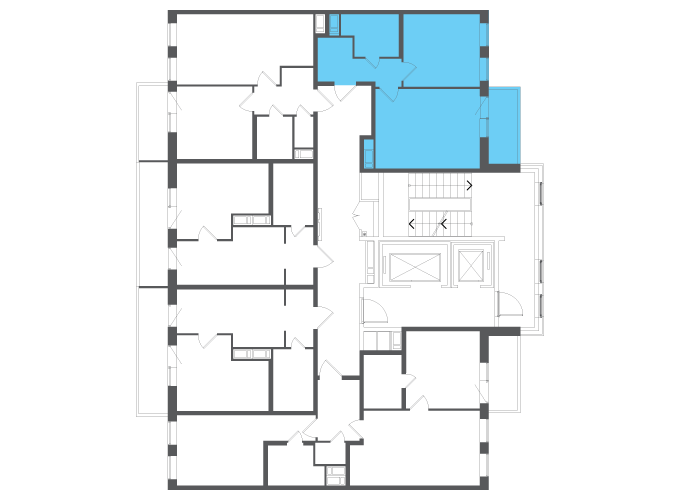 Квартира №117160 на этаже