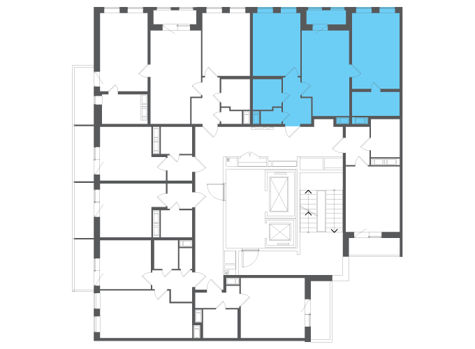 Квартира №117180 на этаже