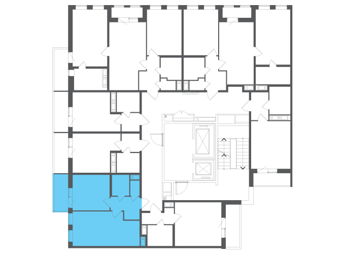 Квартира №117191 на этаже