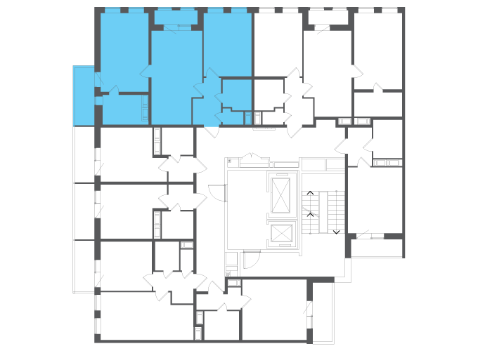 Квартира №117244 на этаже