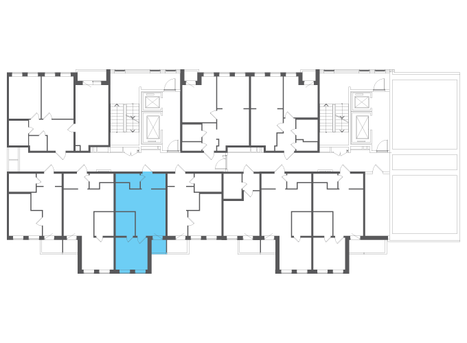 Квартира №117358 на этаже