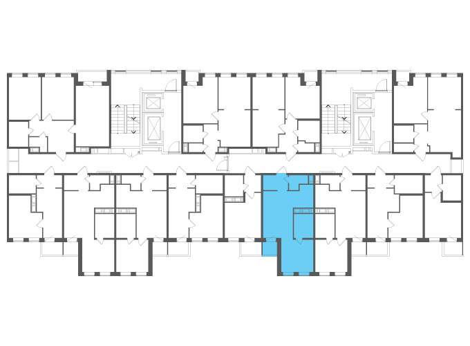 Квартира №117304 на этаже