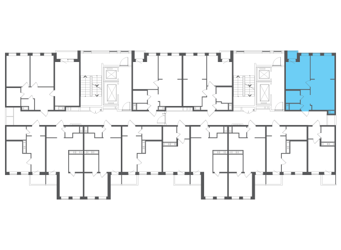 Квартира №117260 на этаже