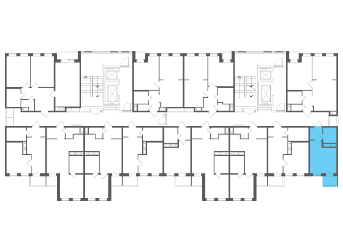 Квартира №117261 на этаже