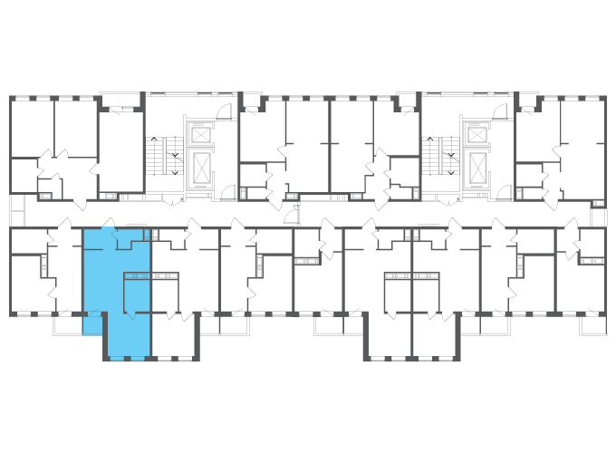 Квартира №117385 на этаже