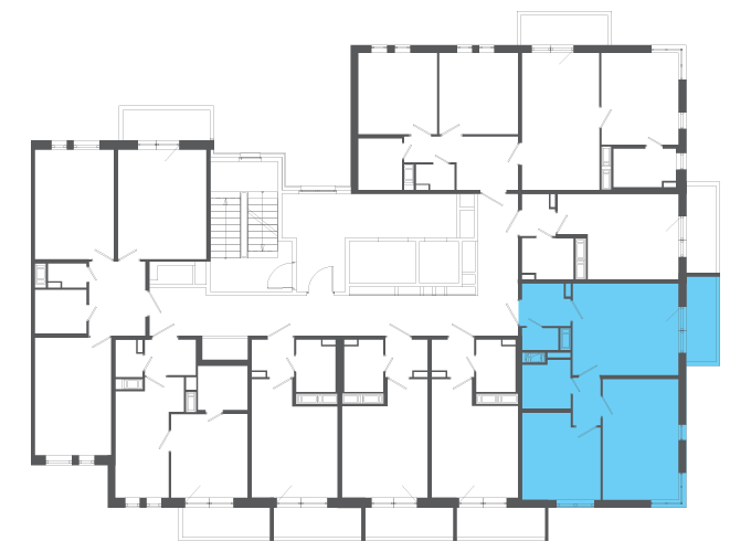 Квартира №140342 на этаже