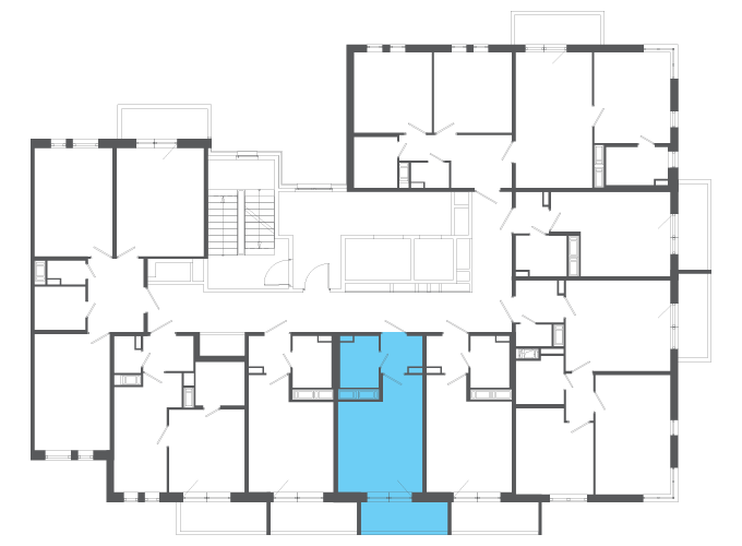 Квартира №140344 на этаже