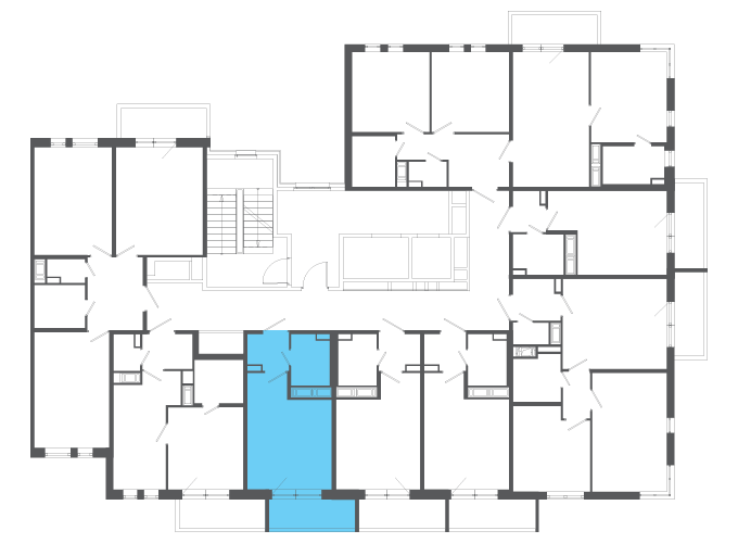 Квартира №140345 на этаже