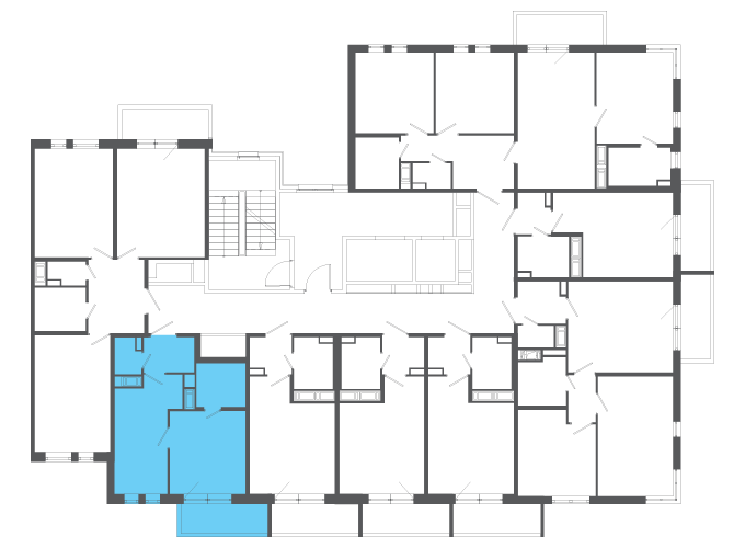 Квартира №140346 на этаже