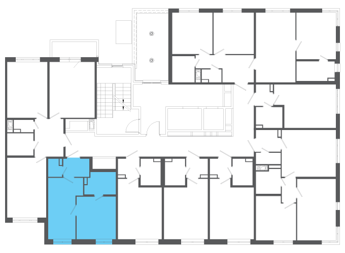 Квартира №140327 на этаже