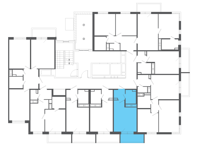 Квартира №140273 на этаже