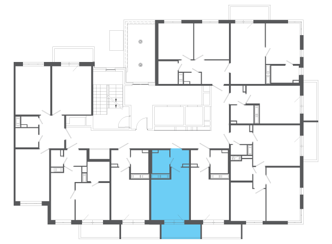 Квартира №140309 на этаже