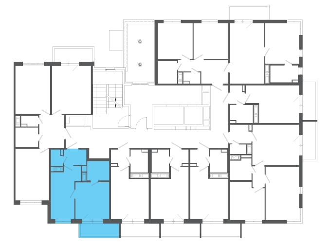 Квартира №140293 на этаже