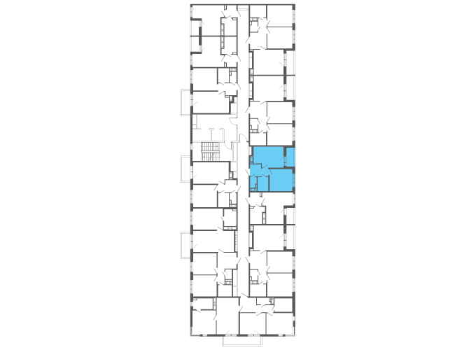 Квартира №141075 на этаже