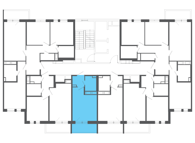 Квартира №140396 на этаже