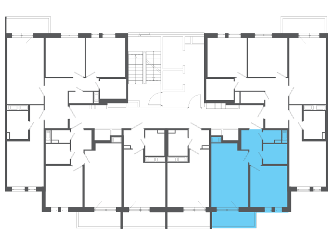 Квартира №140407 на этаже