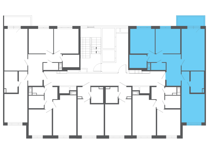 Квартира №140349 на этаже