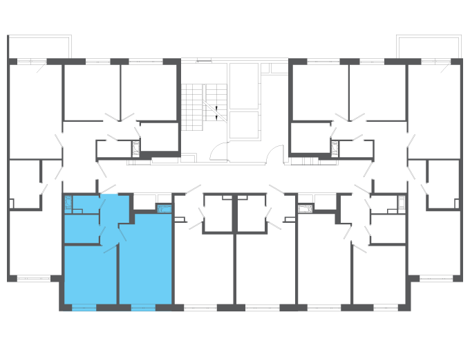 Квартира №140393 на этаже