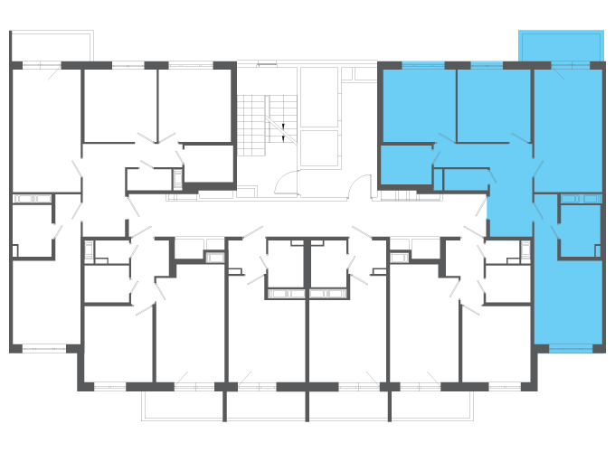 Квартира №140379 на этаже