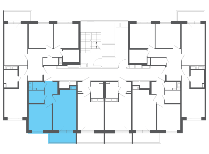 Квартира №140351 на этаже