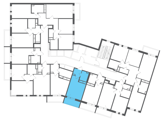 Квартира №140488 на этаже