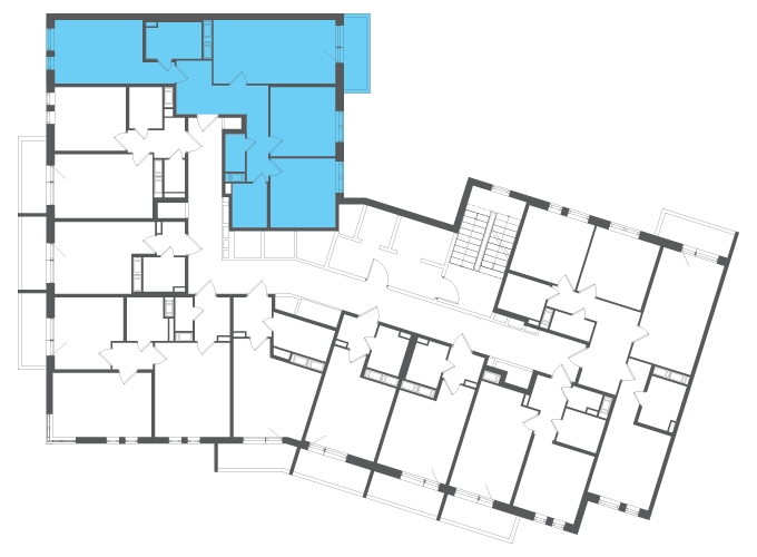 Квартира №140494 на этаже