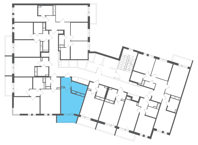 Квартира №140509 на этаже