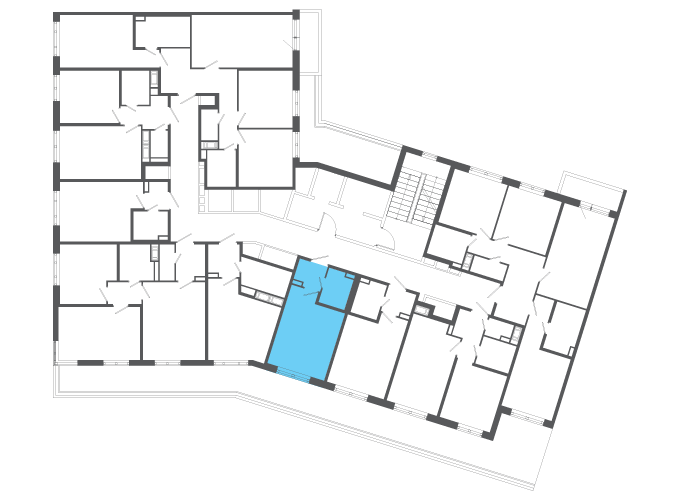 Квартира №140448 на этаже