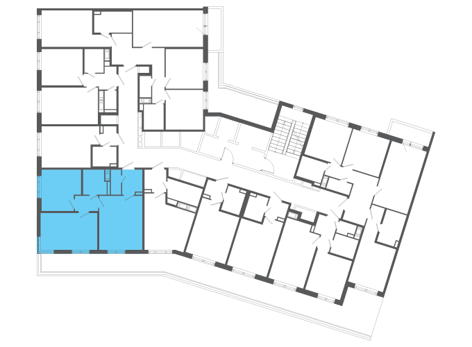 Квартира №140470 на этаже