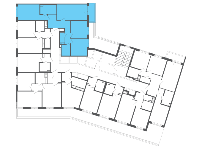 Квартира №140503 на этаже
