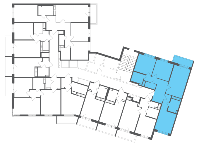 Квартира №140465 на этаже