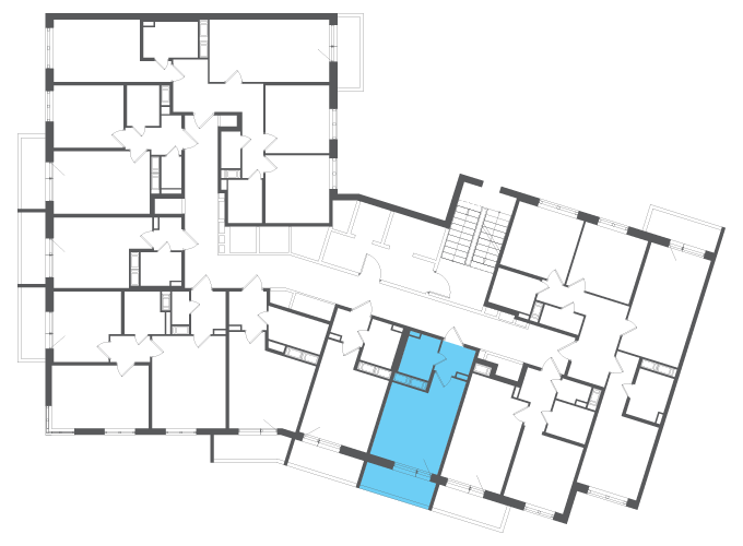 Квартира №140447 на этаже