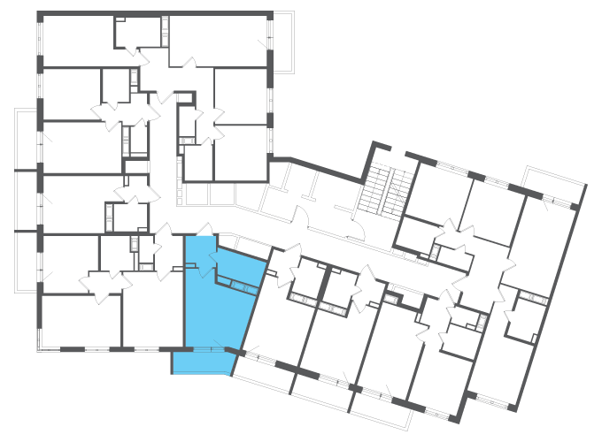Квартира №140440 на этаже