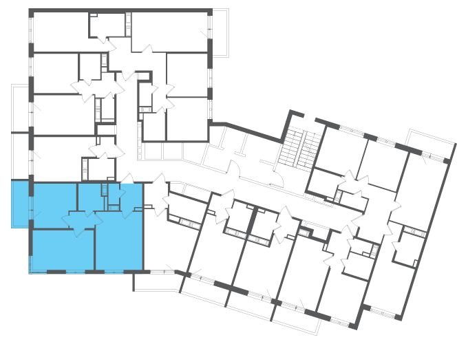 Квартира №140471 на этаже
