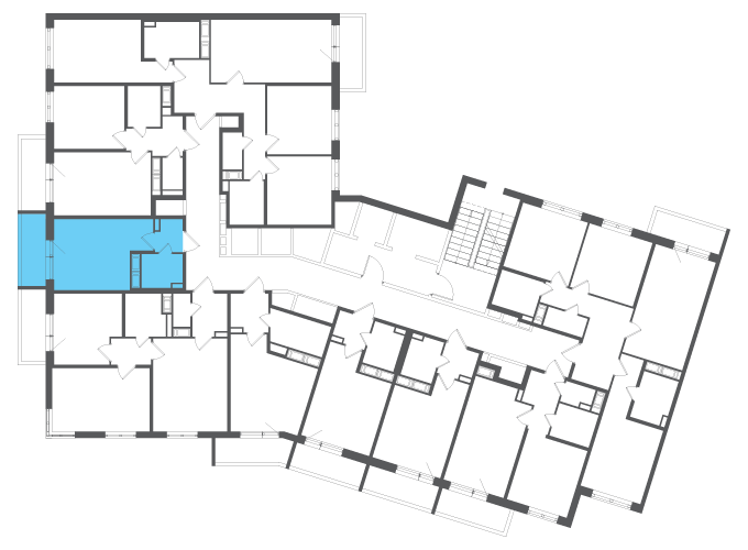 Квартира №140452 на этаже