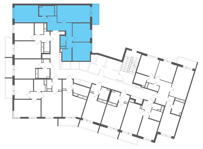 Квартира №140434 на этаже