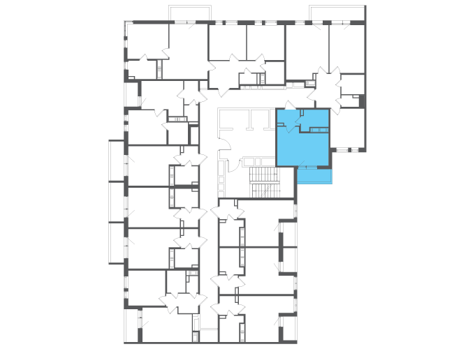 Квартира №140797 на этаже