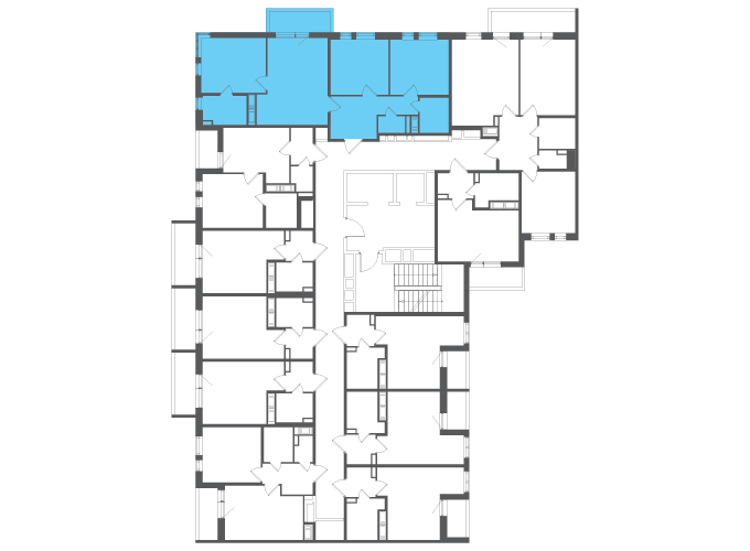 Квартира №140795 на этаже
