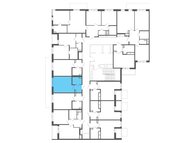 Квартира №140754 на этаже